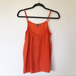 ORANGE SILK TANK TOP